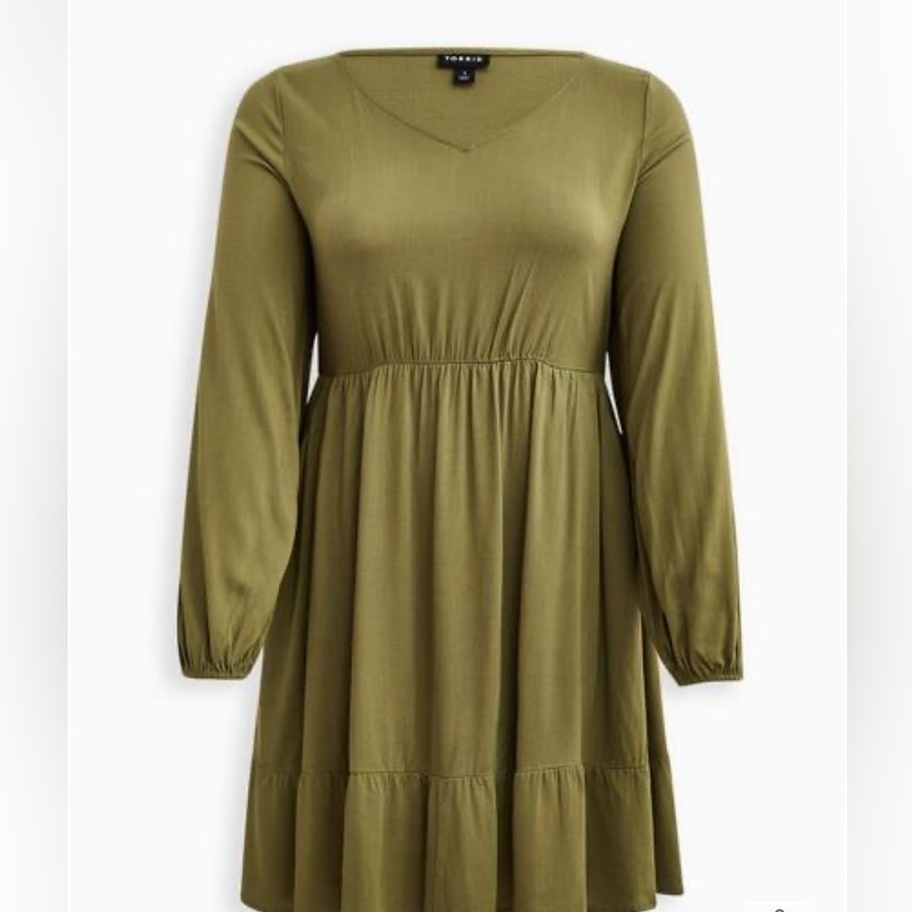 TORRID Voluminous Textured Stretch Rayon Mini Skater Dress